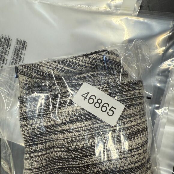 Loft Skirt Women 12 Gray Striped Mini Short Zipper Lined Cotton Mid Rise Casual - Picture 7 of 7